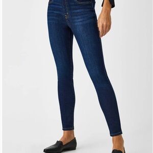 NWT SPANX Women's Blue Ankle Skinny Jeans size small midnight shade